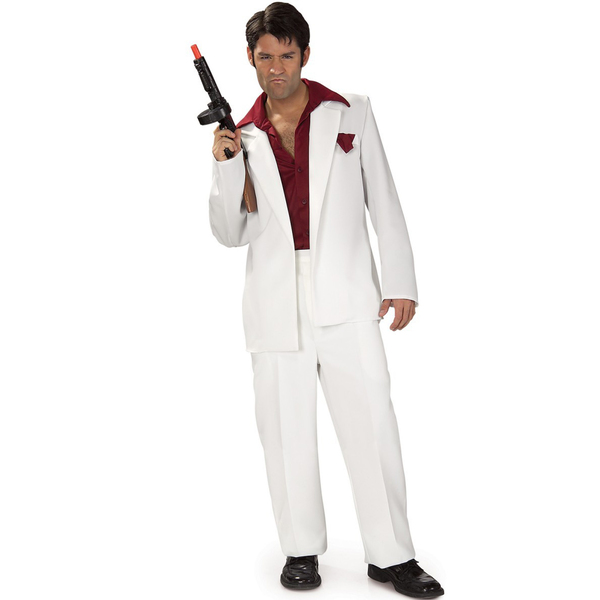 See costume card: Tony Montana Scarface Adult Costume. Category Fancy